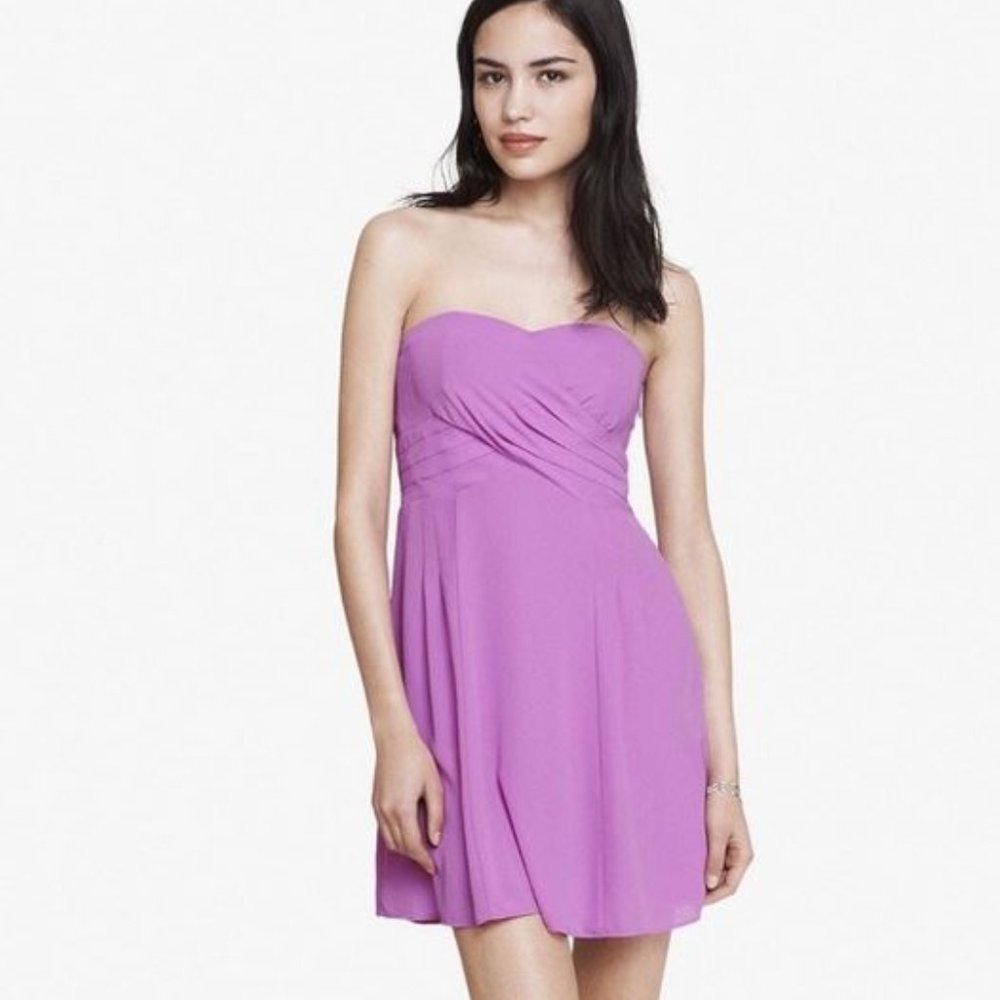 Express Chiffon Strapless Dress